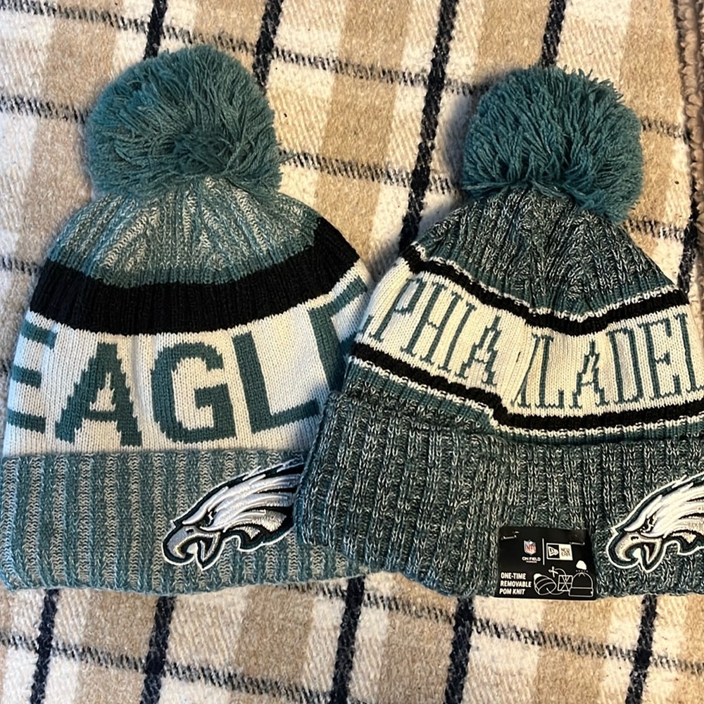 New Eagles hats.  One still has tag on it
